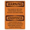 Signmission OSHA Sign, Door Not For Pedestrian Traffic Bilingual, 24in X 18in Alum, 18" W, 24" L, Landscape OS-WS-A-1824-L-12578 - alternate 1